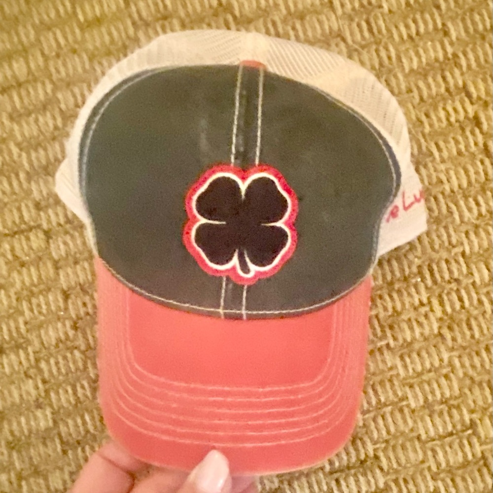 LIVE LUCKY baseball cap in Red White And navy Blue - Vintage